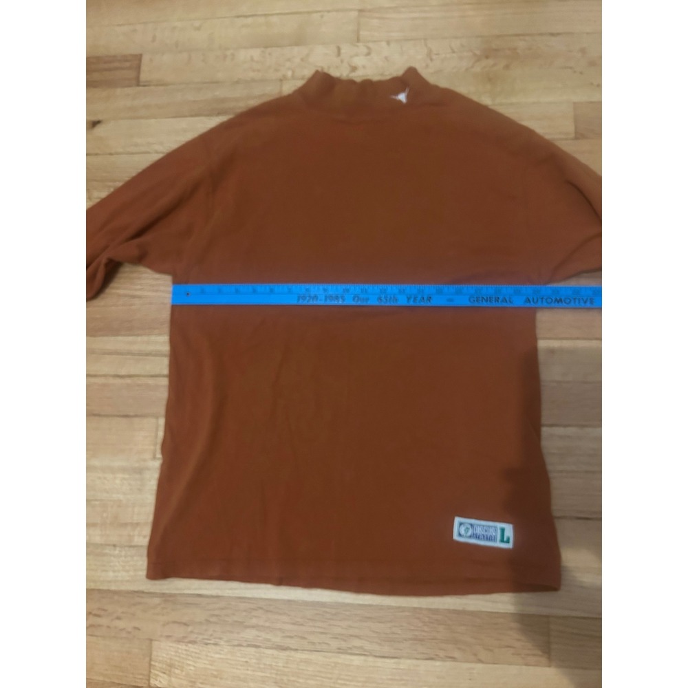Vintage Texas Longhorns Discus Long Sleeve Mock Neck T-Shirt Burnt Orange Large - Picture 7 of 7